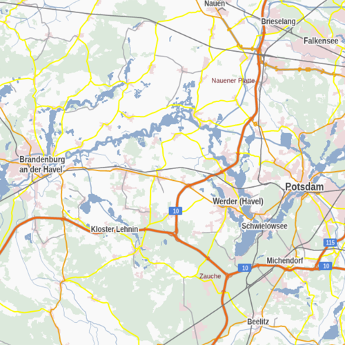 Ein Kartenausschnitt einer Kartenanwendung für die Standorte des ZenIT