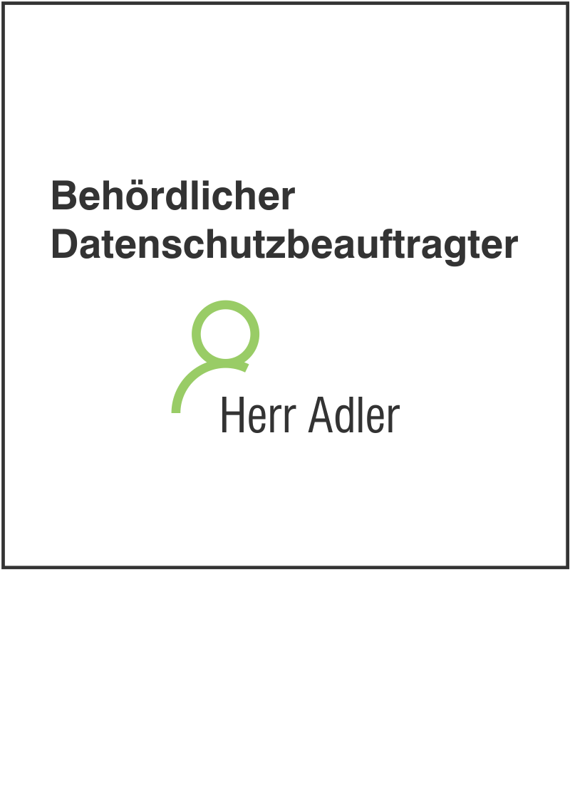 Bild mit Text: Datenschutzbeauftragter des ZenIT, Herr Adler